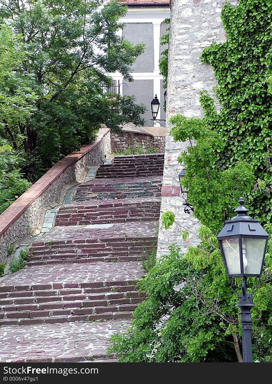 Digital photo of stairways taken in Veszprem - Hungary