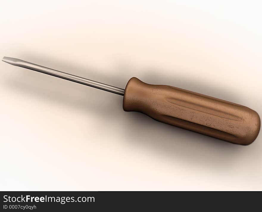 My 3D rendering of a screwdriver. Brown tones. My 3D rendering of a screwdriver. Brown tones.