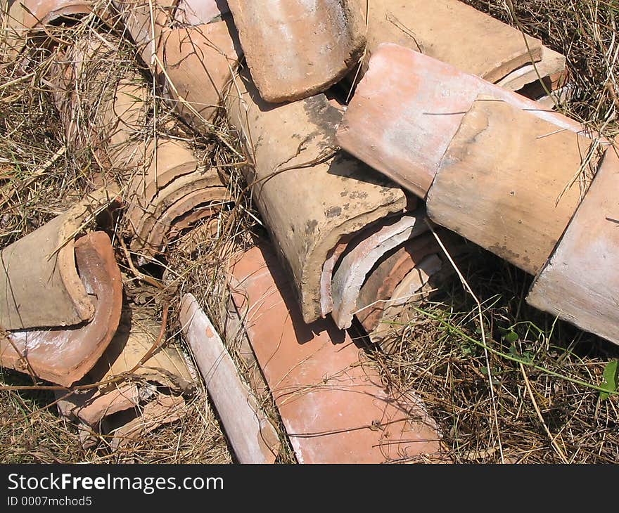 Trash in the country house. Trash in the country house