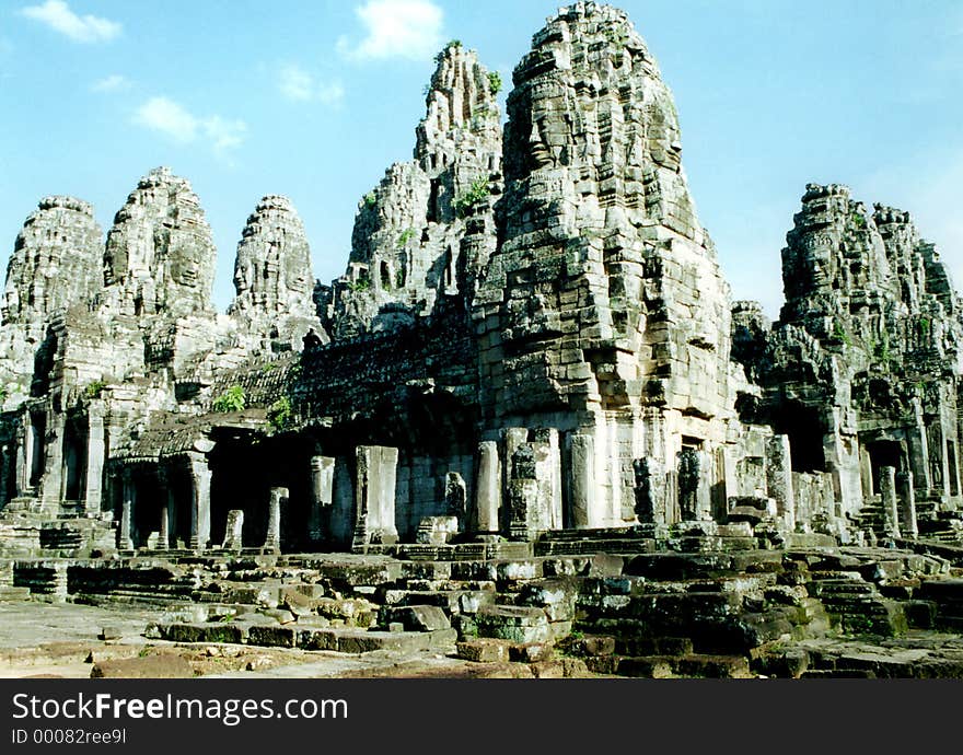 The bayon complex in Angkor, Cambodia