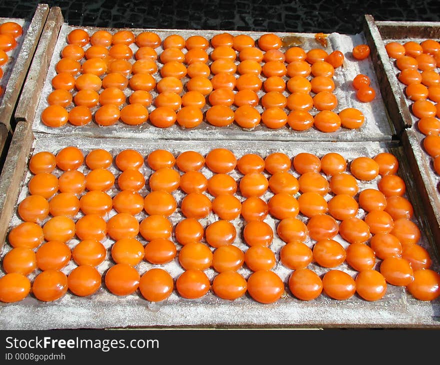 Dried Egg Yolks on the street - Food (Macau'2004). Dried Egg Yolks on the street - Food (Macau'2004)