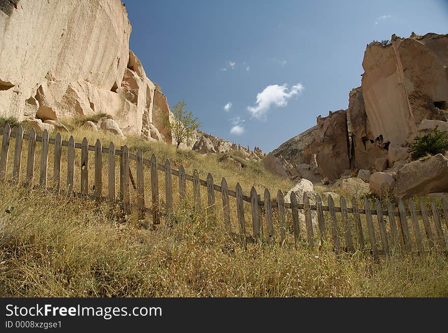 Barrier at cappadocia. From old/ancient anatolia city. Barrier at cappadocia. From old/ancient anatolia city