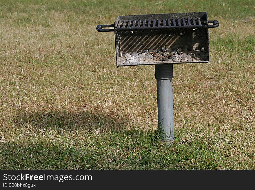 A grill in a public park. A grill in a public park.