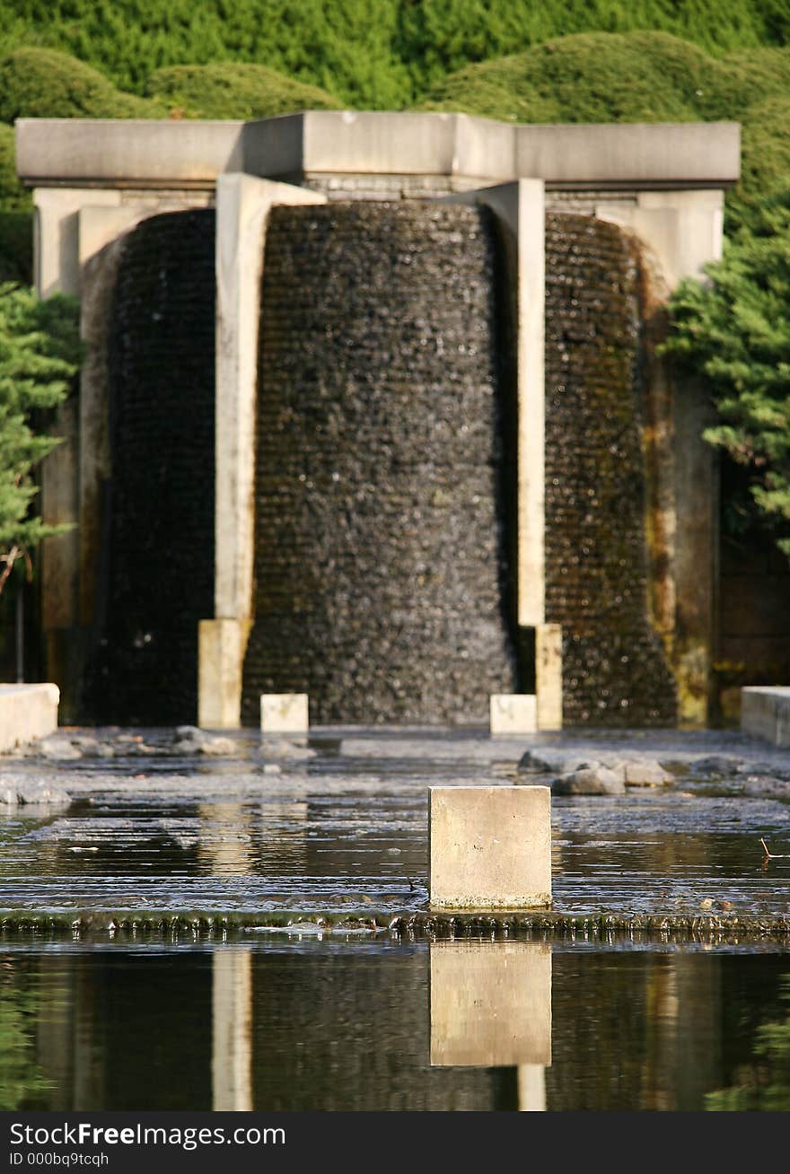 Waterfall in a park in Kyoto, Japan. Waterfall in a park in Kyoto, Japan.