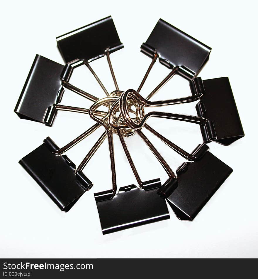 Wheel of binder clips