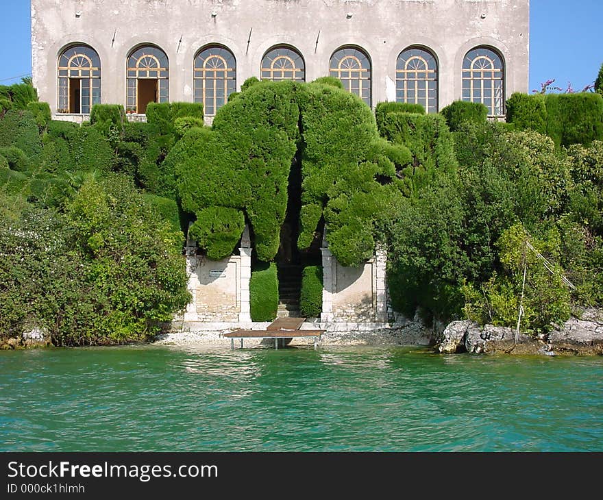 Old house on the border of the garda lake