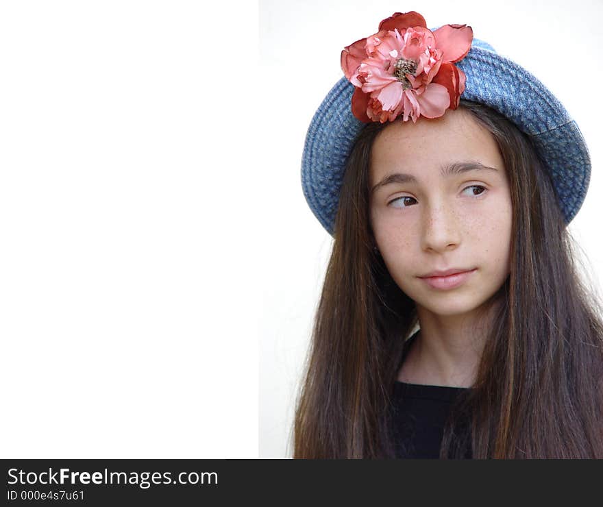 Girl next door in a hat