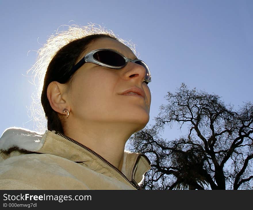 Woman in sunglasses. Woman in sunglasses