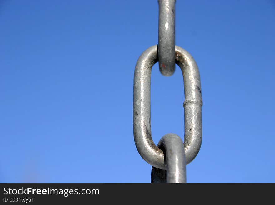 Chain on a blue sky