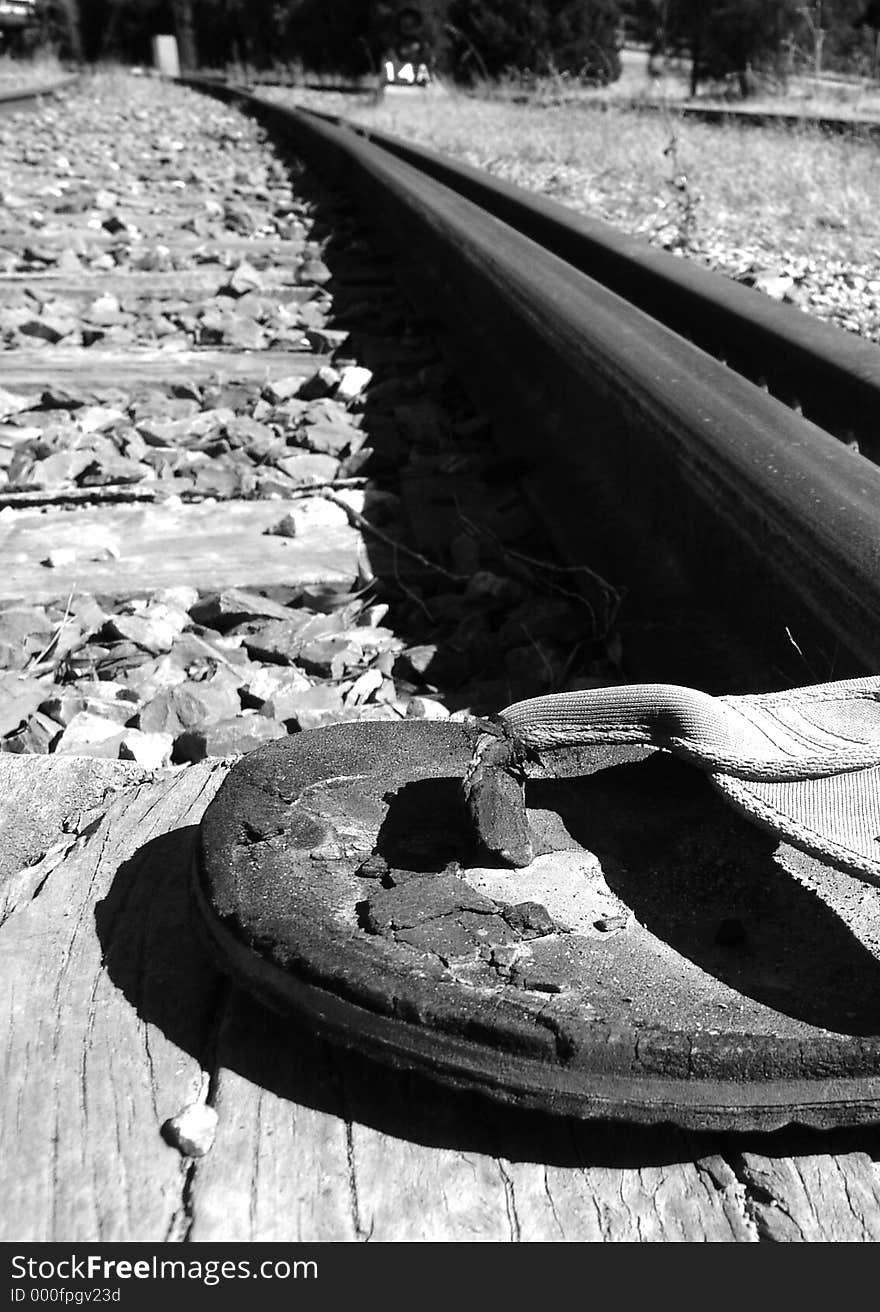 Black and White thong on track