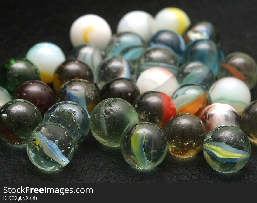 A cluster of marbles.