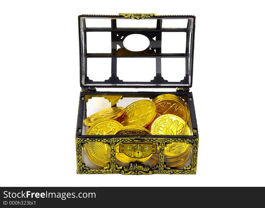 Chest With Gold Coins. Chest With Gold Coins