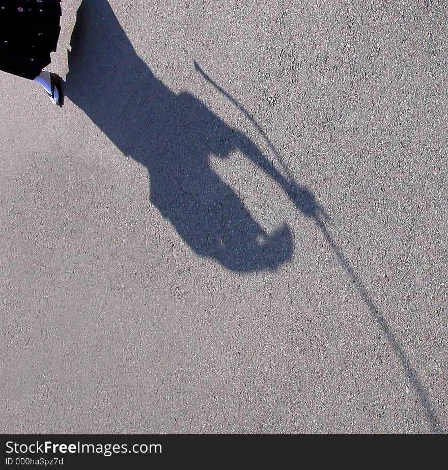 An interesting archer shadow during a very traditional archer festival in Kyoto,Japan