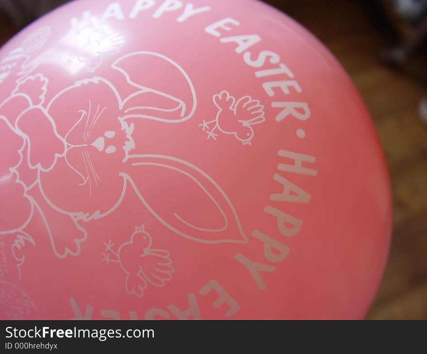 Pink Ballon with happy easter on it. Pink Ballon with happy easter on it