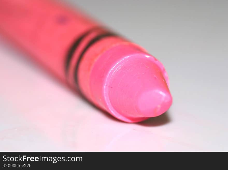 A pink crayon.