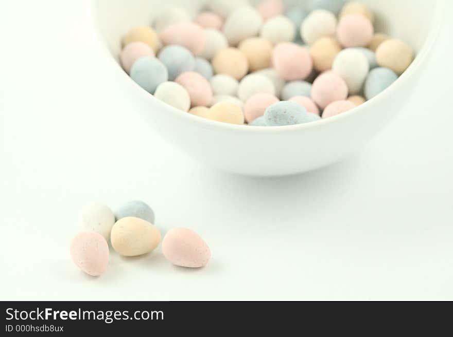 Pastel coloredegg shaped easter candy. Pastel coloredegg shaped easter candy