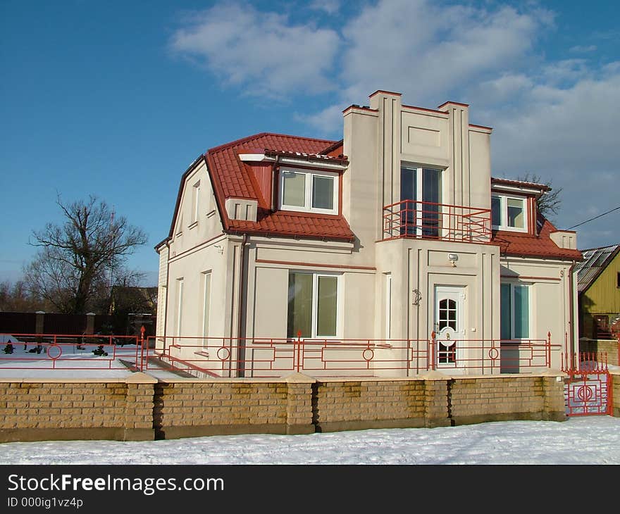 House in winter time