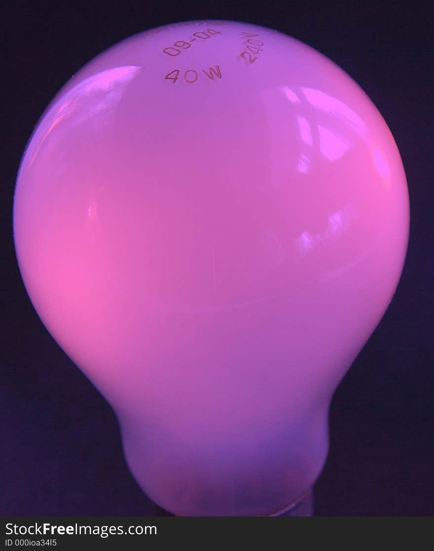 Purple light bulb