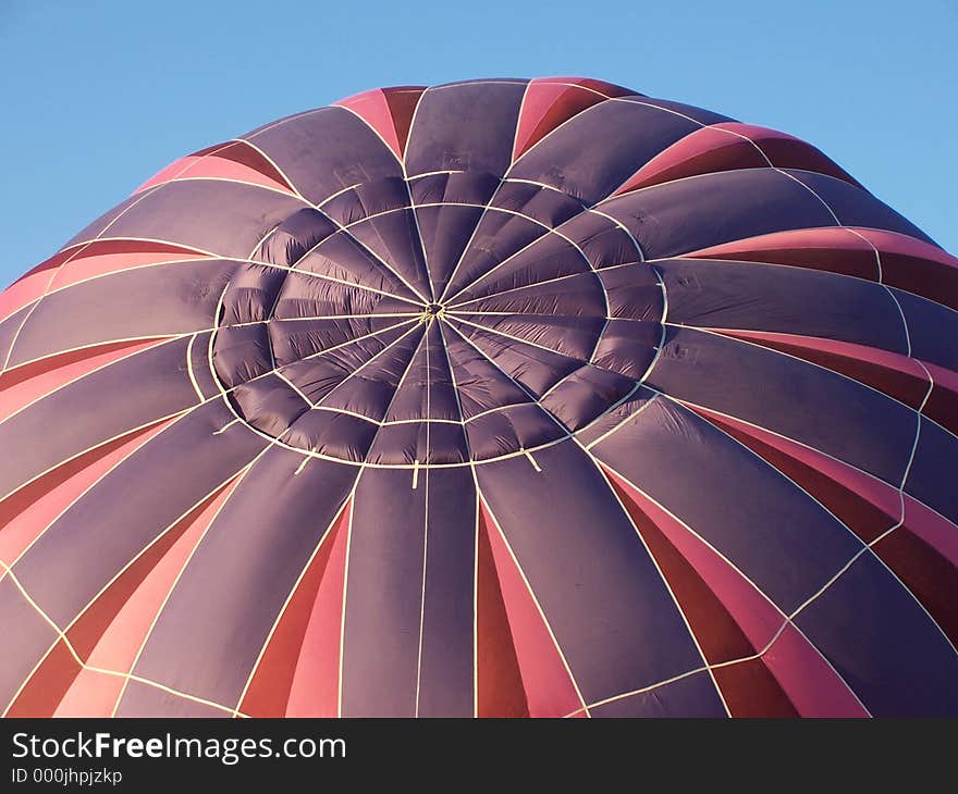 Close up of hot air balloon being inflated.