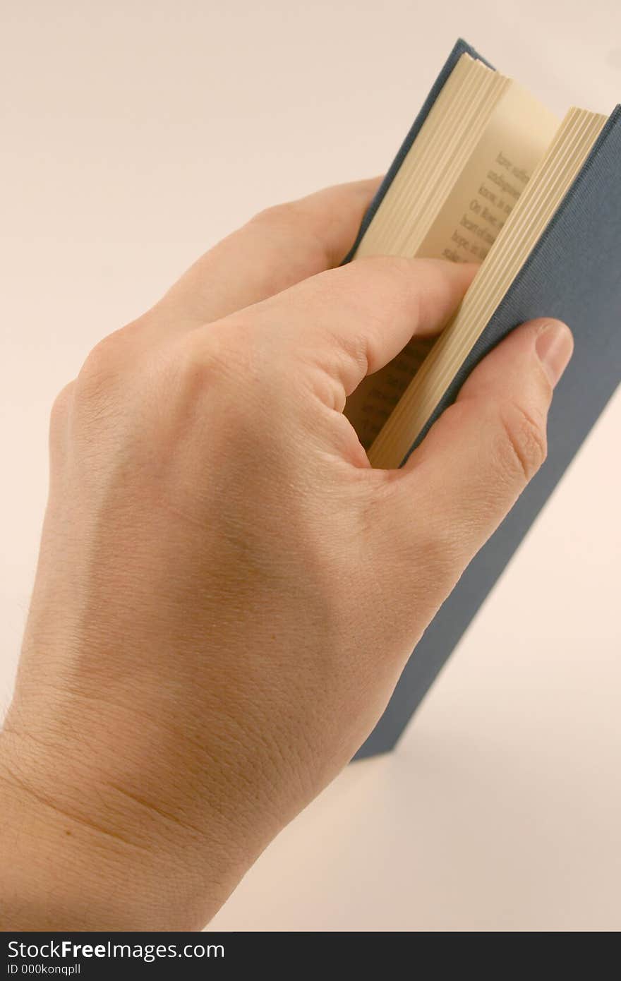 Book with a hand