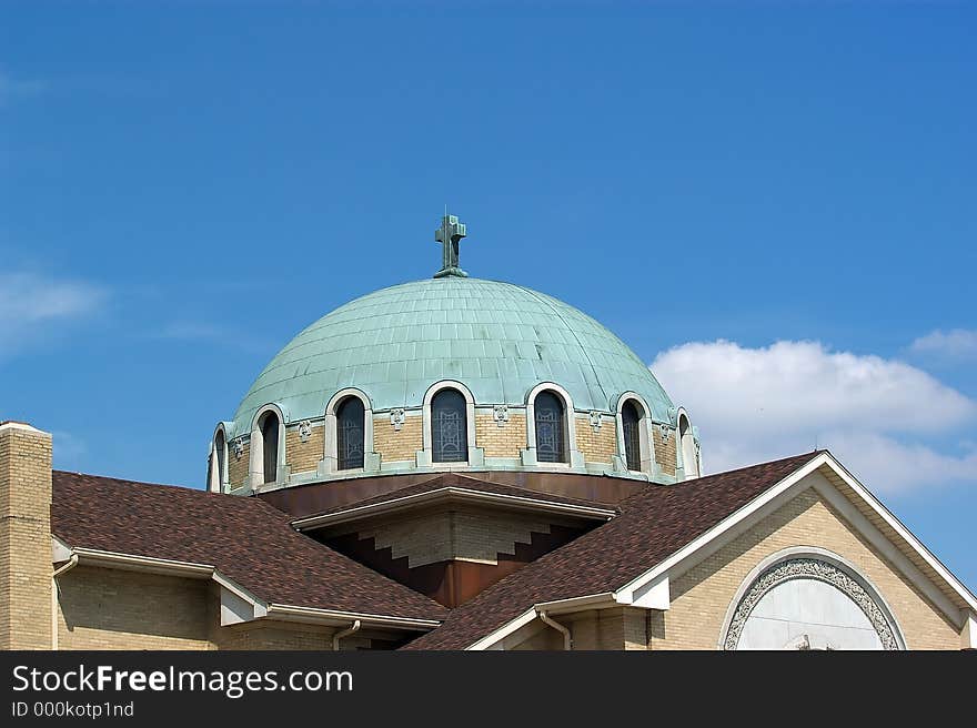 Church dome in the sunlight