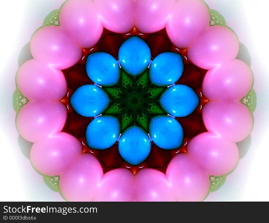Easter eggs kaleidoscope abstract background . Look for more easter images in my gallery !