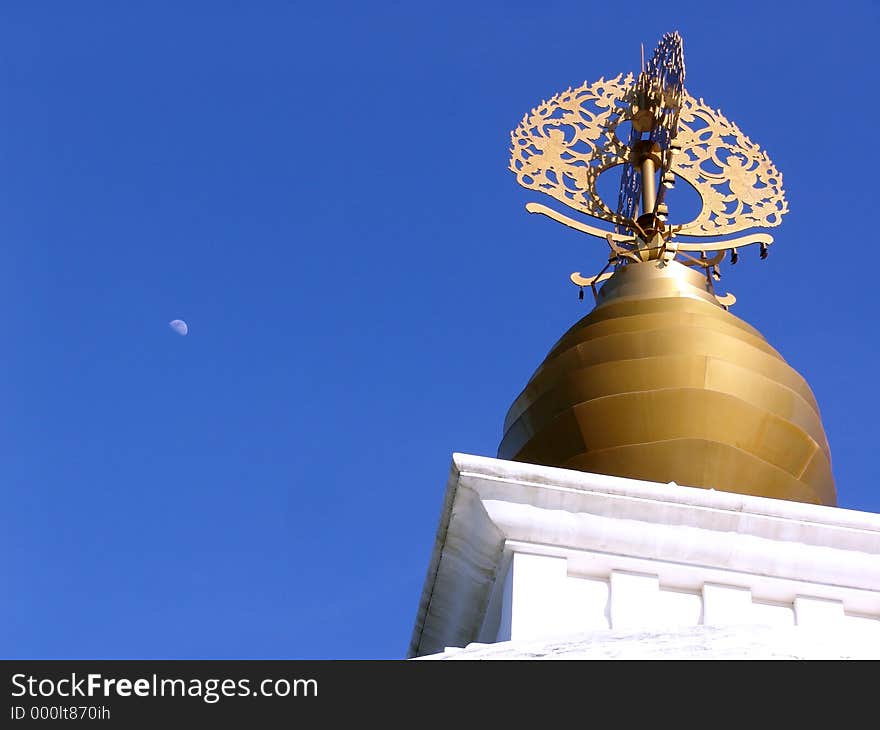 Peace Pagoda Dome with Moon