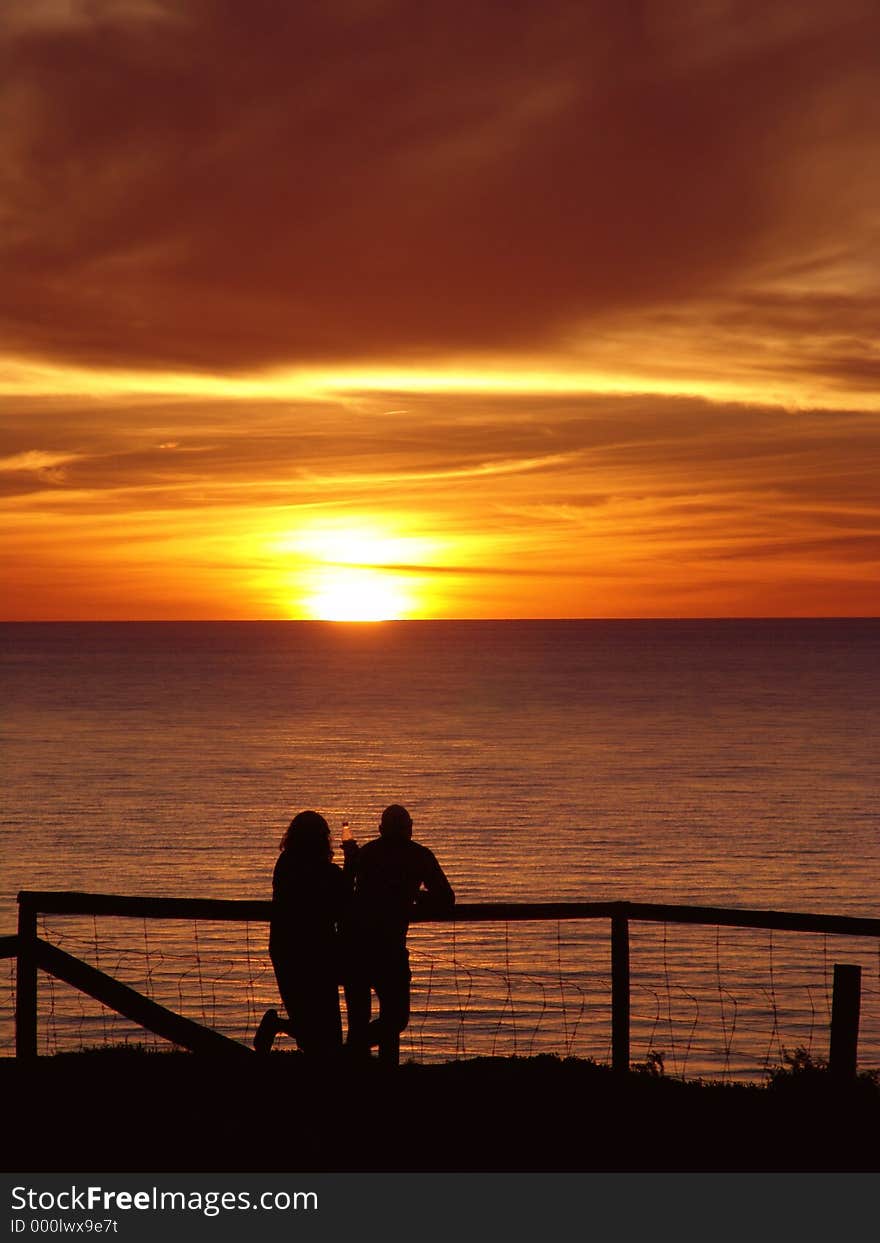 Couple enjoying Sunset