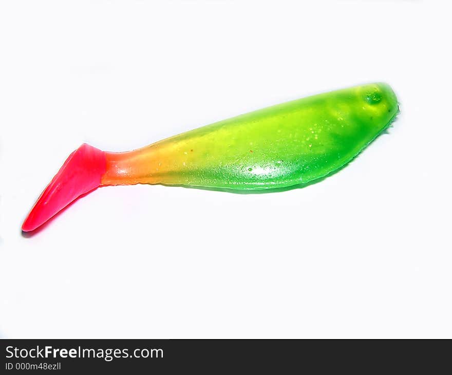 Colorful rubber lure. Colorful rubber lure