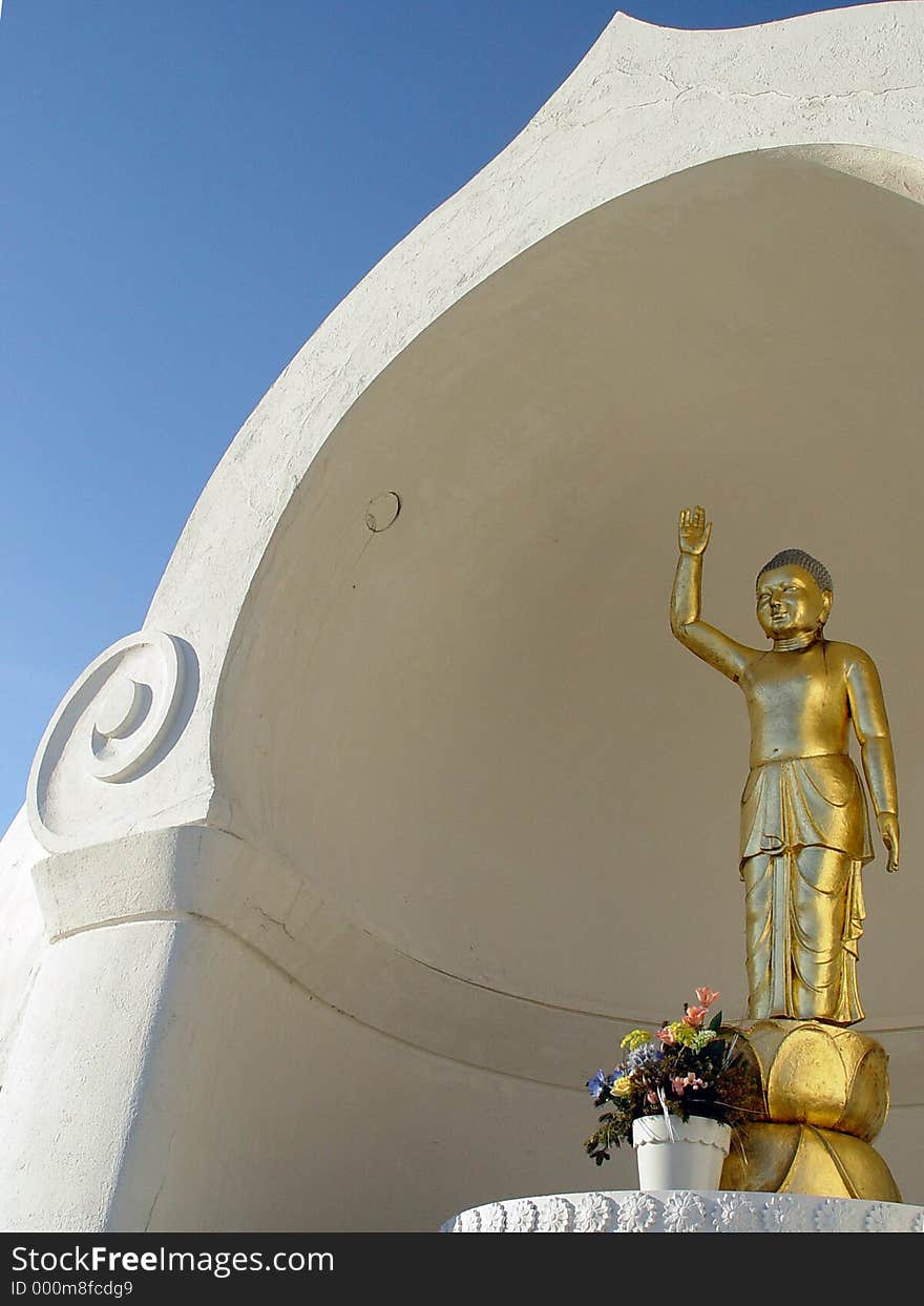 Buddha statue in Peace Pagoda Leveret Massachusetts. Buddha statue in Peace Pagoda Leveret Massachusetts