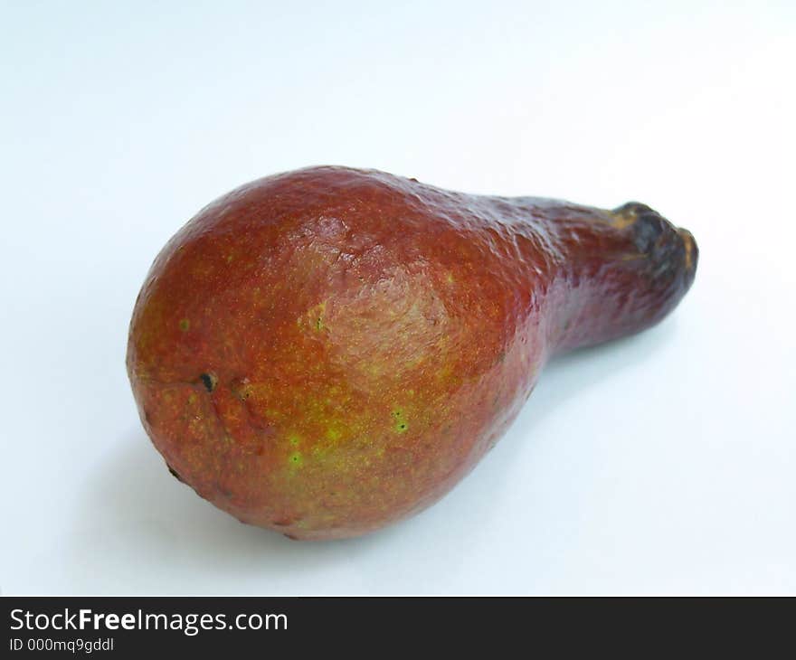 A close up view of purple red avocado (alligator pear)