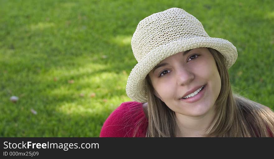 Smiling Hat woman. Smiling Hat woman