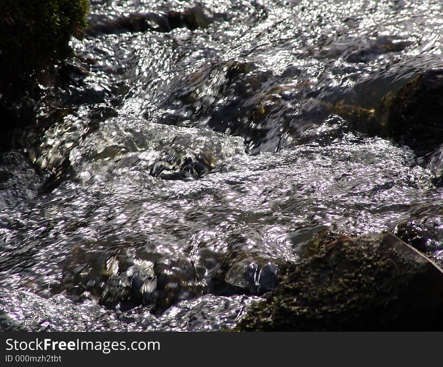 Creek, stream, waterfall. Creek, stream, waterfall