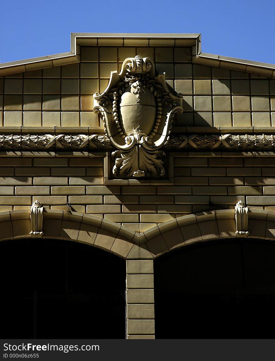 Close-up detail of a building. Close-up detail of a building