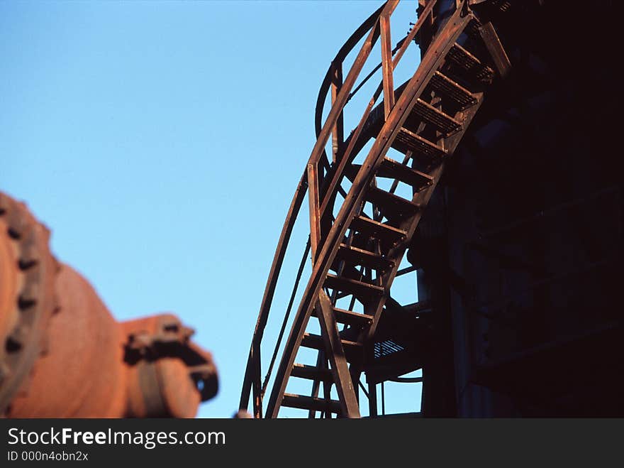 Stair on the abandoned refinary