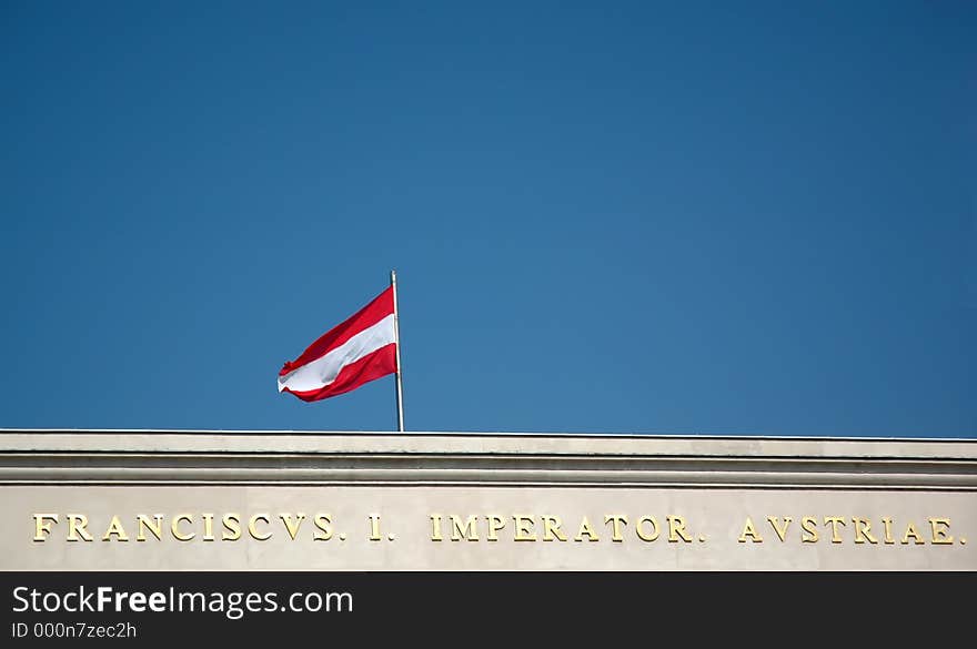 Austrian Flag on Hofburg Österreichische Flagge auf der Hofburg. Austrian Flag on Hofburg Österreichische Flagge auf der Hofburg