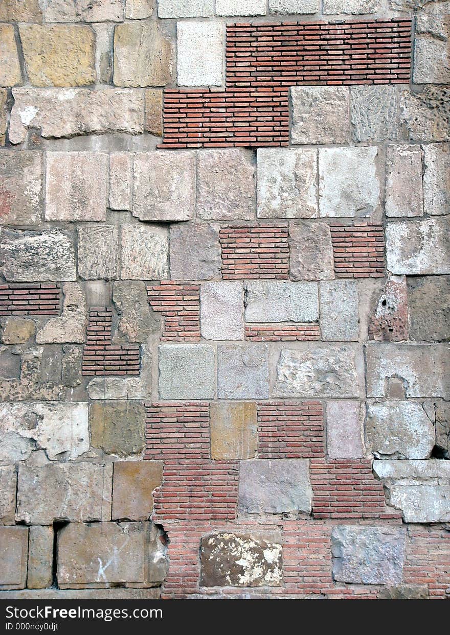 Stone and brick wall, could be used for background