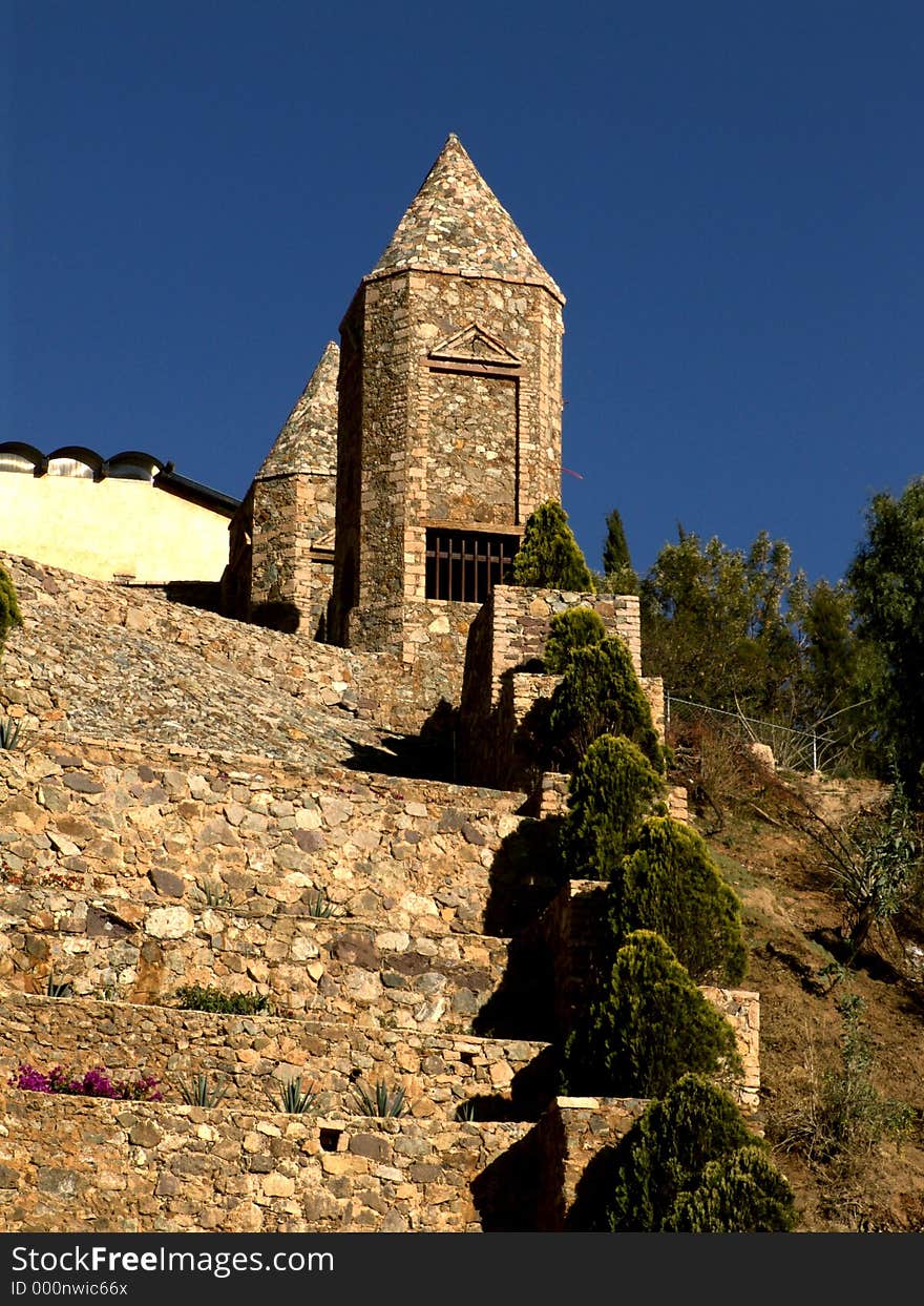 Mineral de Santa Ana Guanajuato Mexico Towers. Mineral de Santa Ana Guanajuato Mexico Towers