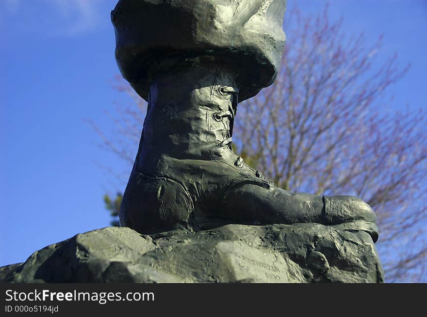 Stone Boot on a Rock. Stone Boot on a Rock.