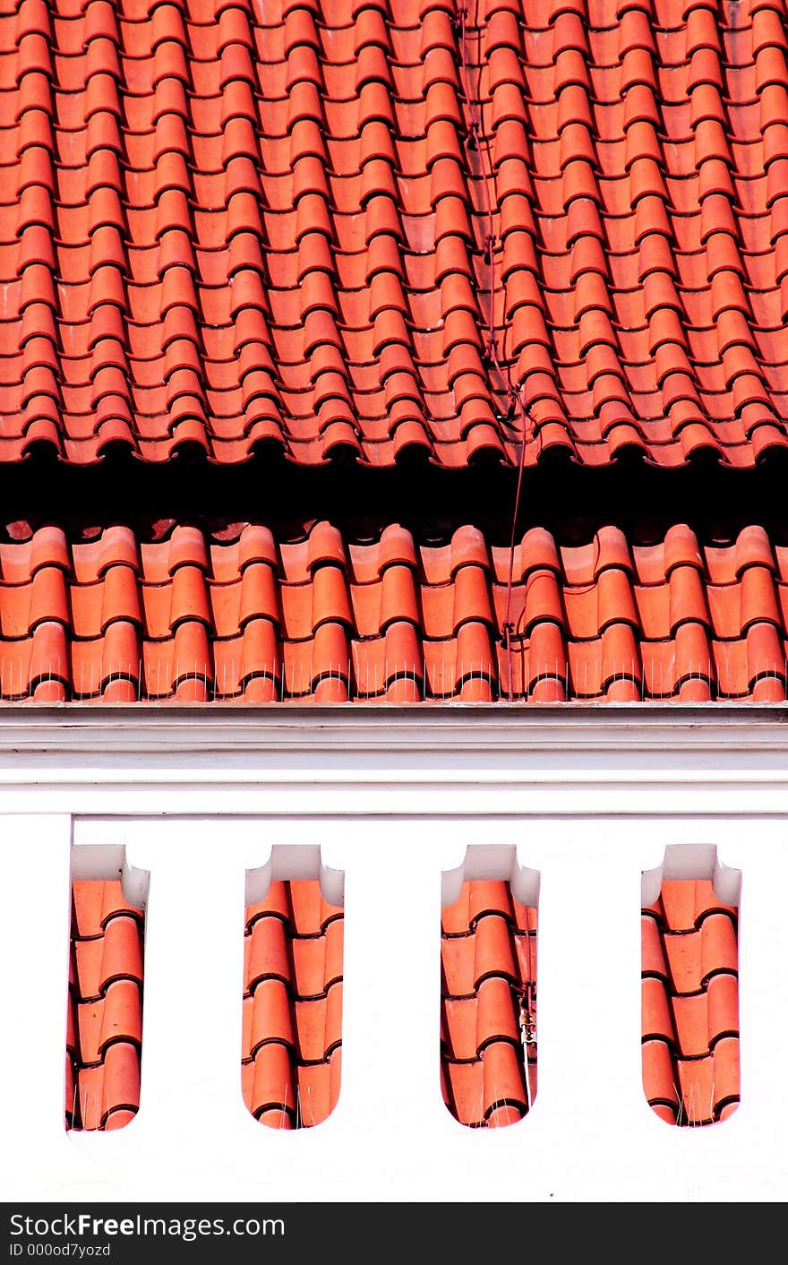 Red roofs in Prague, Czech Republic