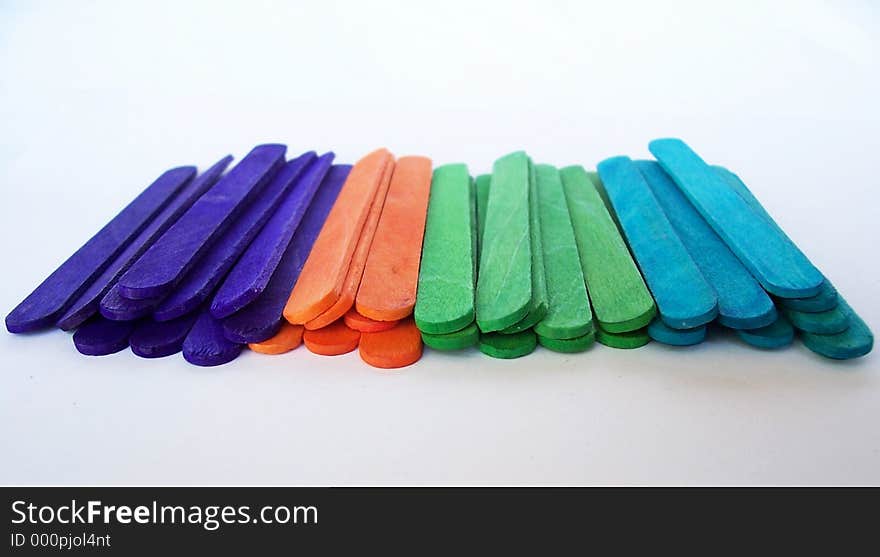 Photo of popsicle sticks used for arts and crafts. Photo of popsicle sticks used for arts and crafts.