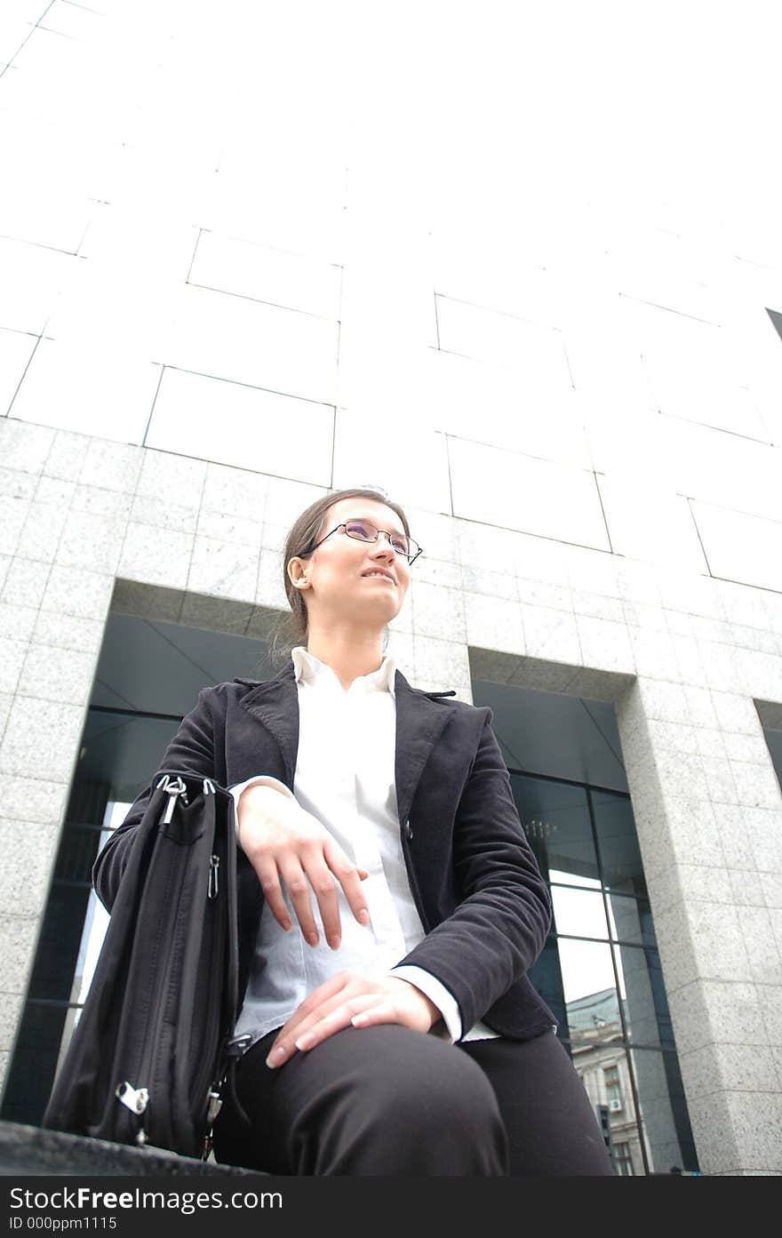 Successful business woman looking at the future. Successful business woman looking at the future