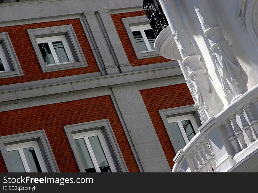 Old classical house overlapping a new one. Old classical house overlapping a new one