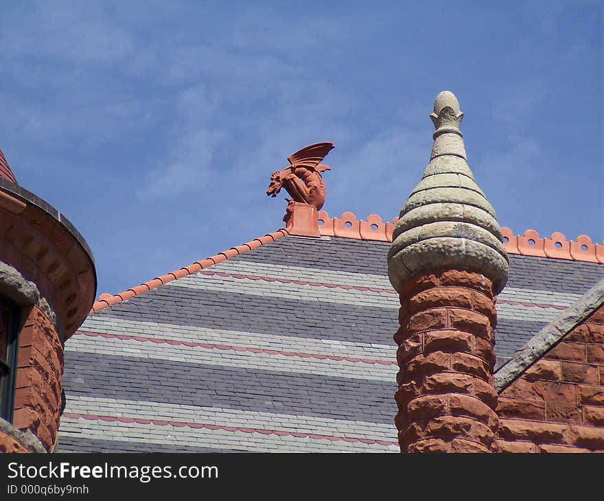 Gargoyle on historical building