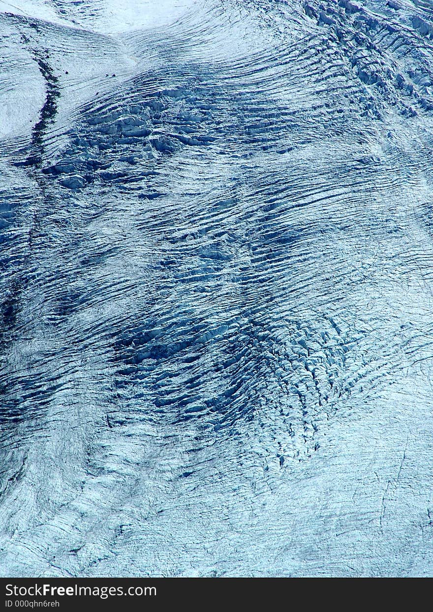 Macroshot of snow on the massif Monte Rosa in switzerland/italy