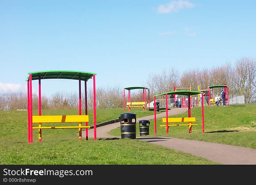 Seats in a park. Seats in a park