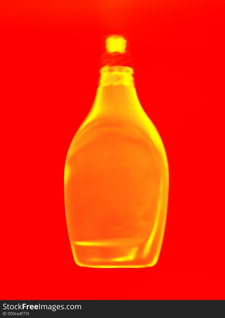 Golden bottle abstract