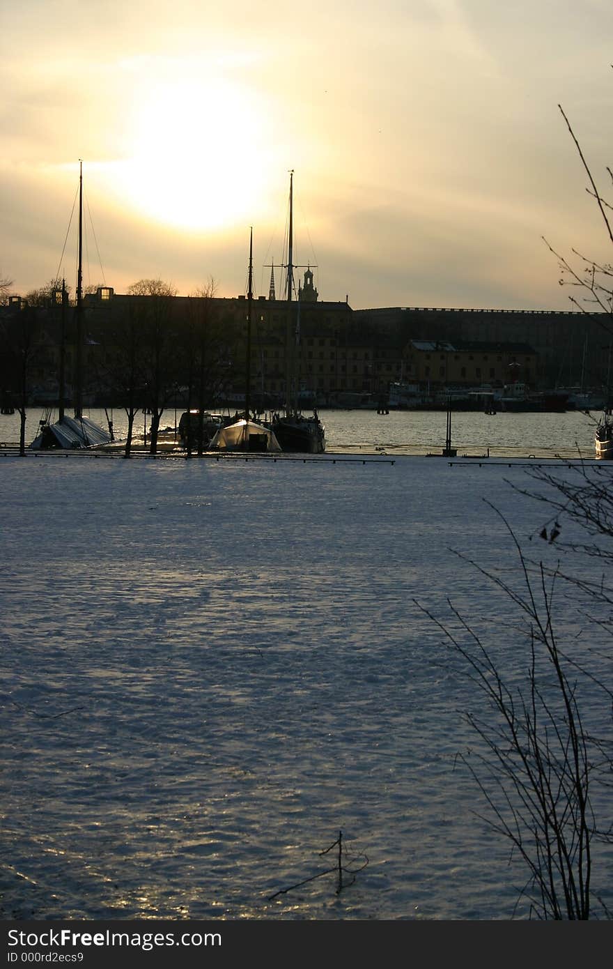 Winter sky in Stockholm. Winter sky in Stockholm