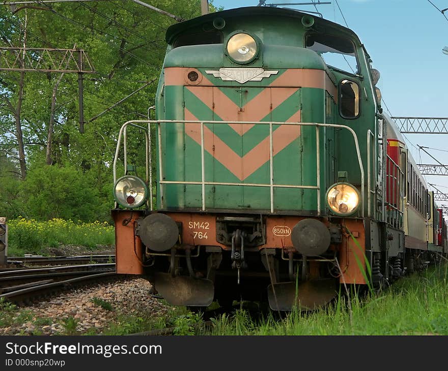 Old diesel locomotive