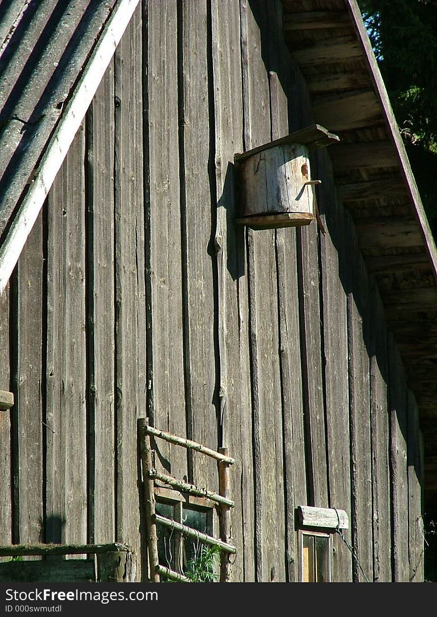 Old cottage bird-house